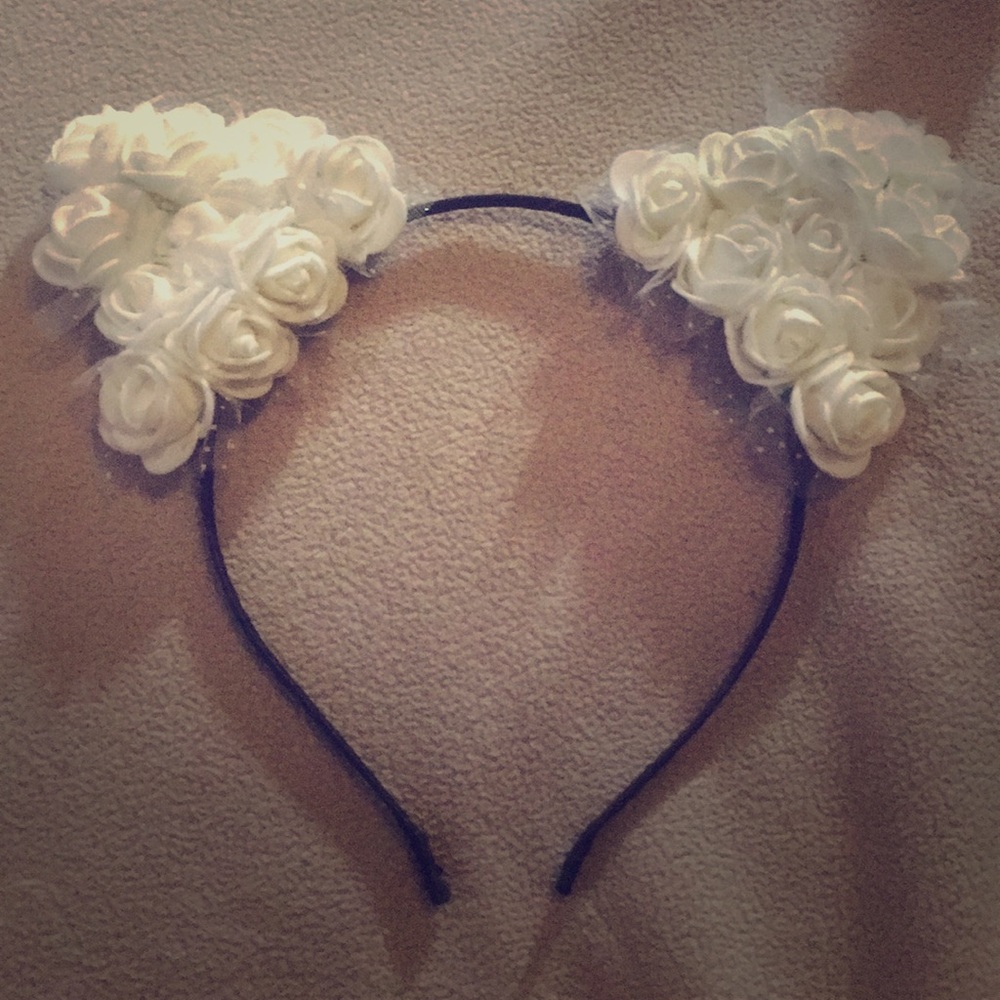 Floral Cat Ears Hair Accessory